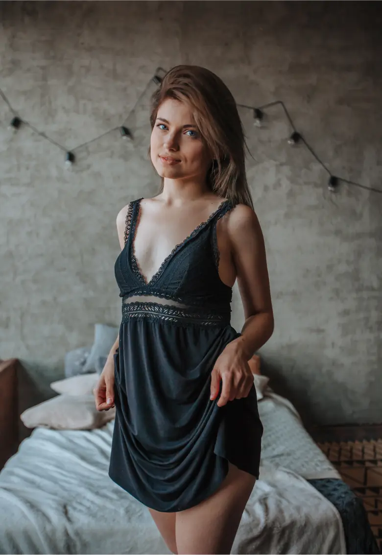 DARK TURQUOISE SILK NIGHTDRESS